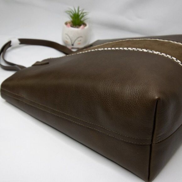 New! Madewell Medium Transport Tote Suede Inset Edition‎ - Picture 10 of 16